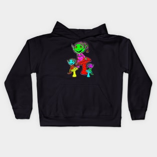 Shroom Trippin Elves Kids Hoodie